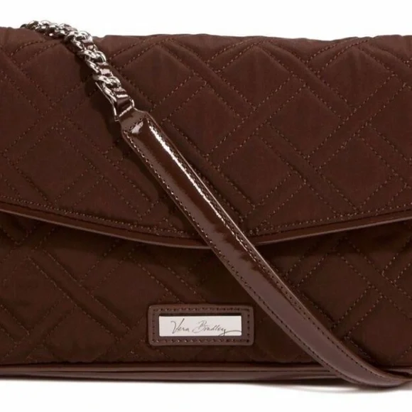 Vera Bradley Chain Shoulder Bag Wallet CLUTCH EXPRESSO  NWT R$88 10x6 - Picture 2 of 6